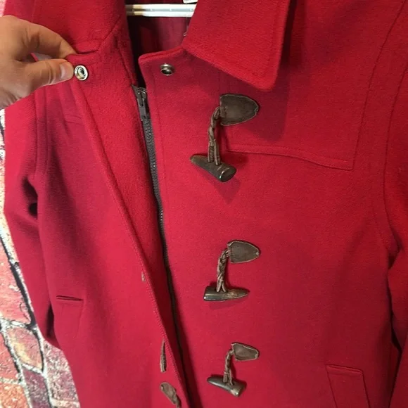 Talbots Red Women’s Coat 100% Wool red Vintage coat size 8 - Picture 11 of 16